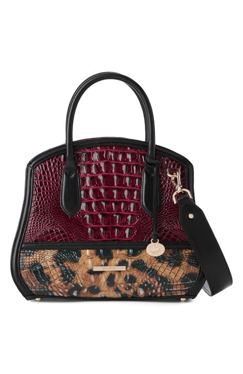 Brahmin Rosetta Croc Embossed Leather Satchel