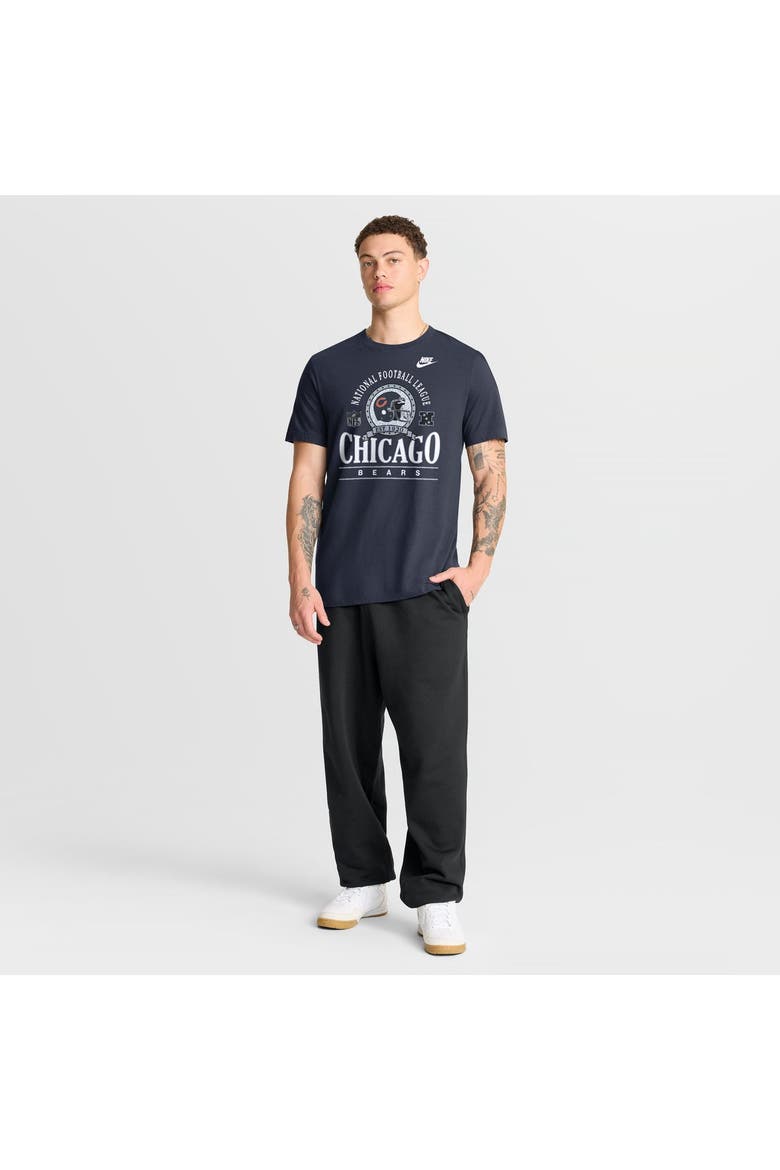 Men's Nike Navy Chicago Bears Rewind Team Spirit Essential Cotton T-Shirt, Alternate, color, Navy
