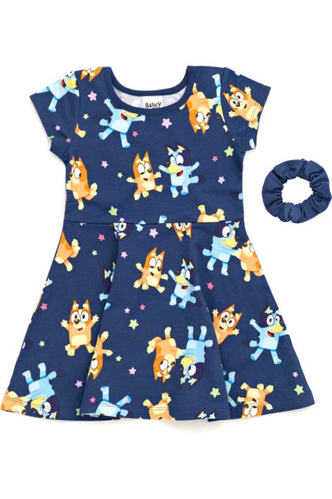 2-Piece Skater Dress and Scrunchie Set