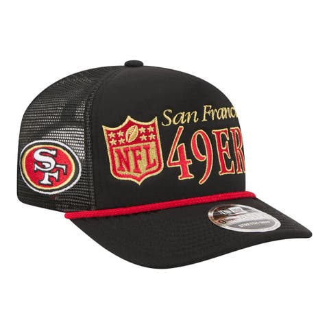 Men's New Era Black San Francisco 49ers Throwback Foam 19TWENTY Adjustable Hat