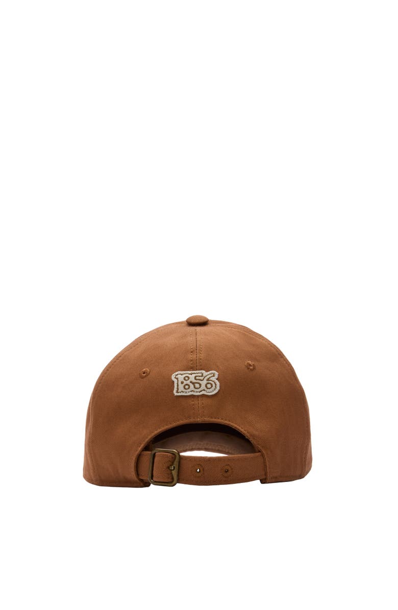 Burberry EKD Crest Gabardine Baseball Cap, Alternate, color, Ginger Brown