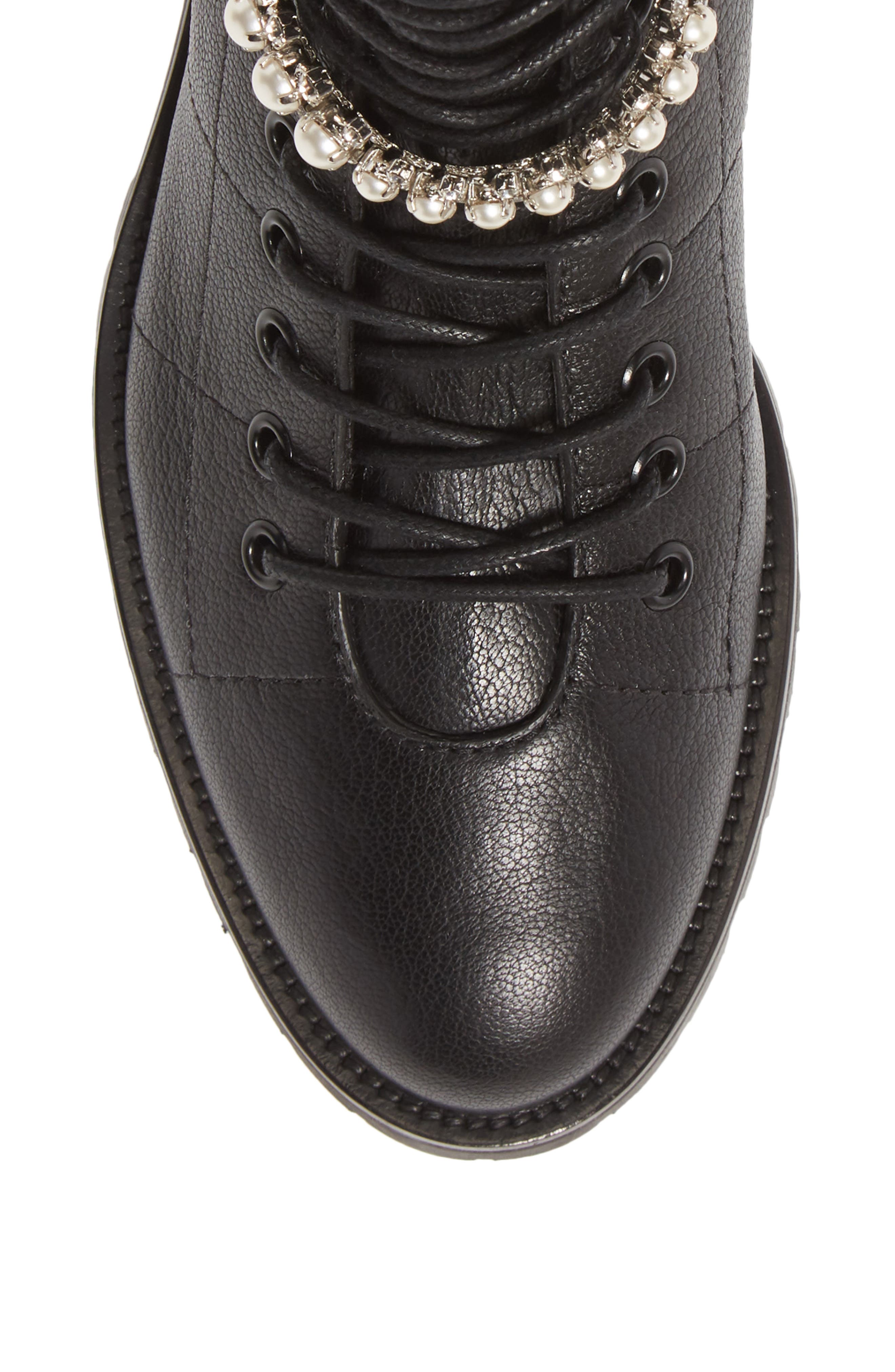 Jimmy Choo Cruz Embellished Combat Boot, Alternate, color, 