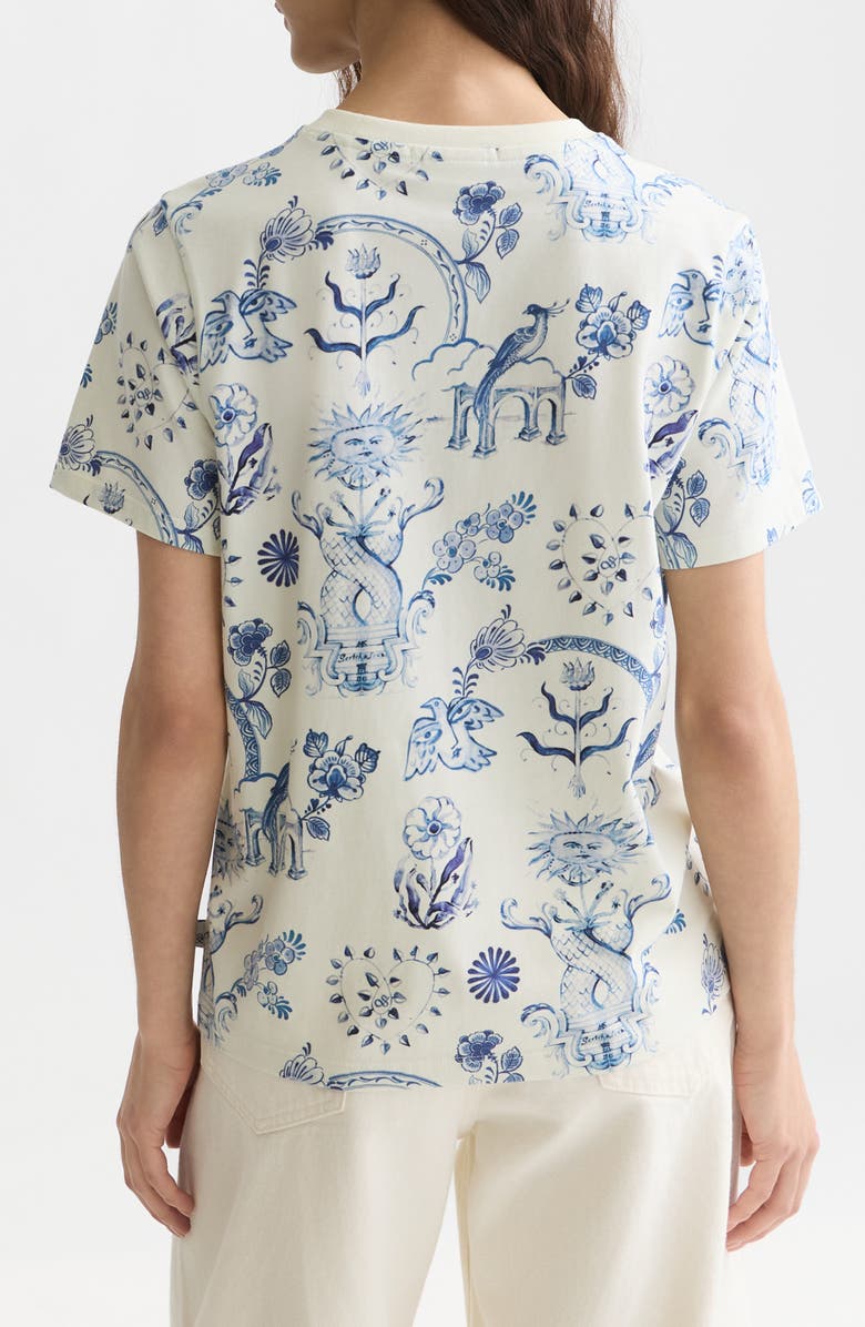 Scotch & Soda Print Cotton T-Shirt, Alternate, color, Delft Tiles Blue