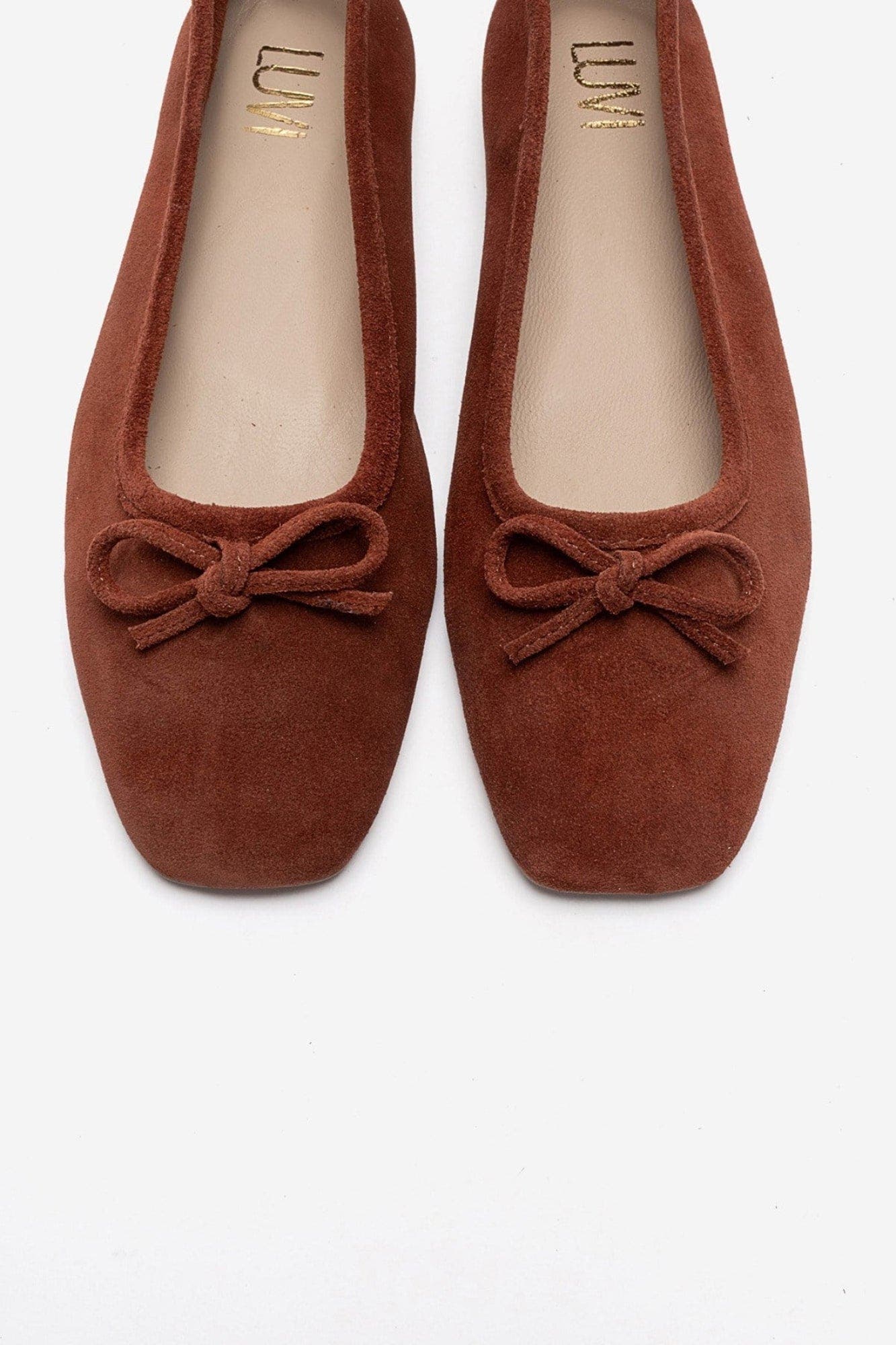 Sosa Leather Ballet Flat, Alternate, color, Terracotta Suede