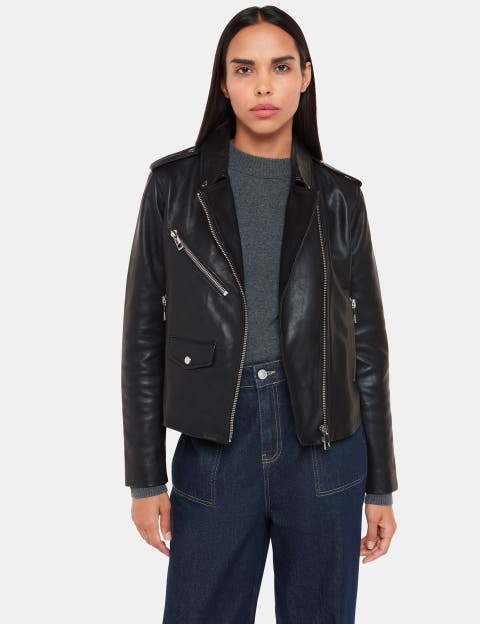 Agnes Pocket Leather Jacket