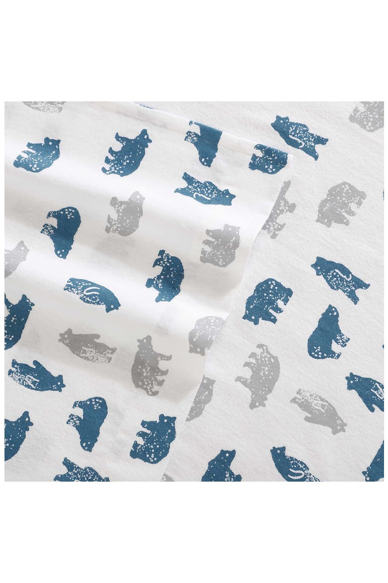 Bear Mountain Cotton Flannel Sheet Set, Alternate, color, GREY