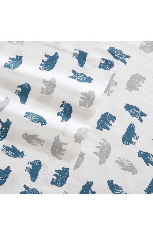 Eddie Bauer Bear Mountain Cotton Flannel Sheet Set In Grey