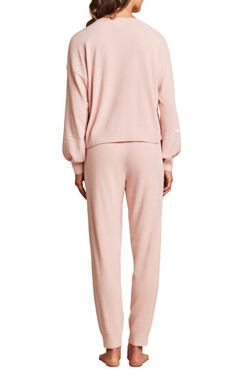 Shop Barefoot Dreams Heartbeat Stripe Cozychic Ultra Lite® Lounge Top In Pink Peonie/pearl