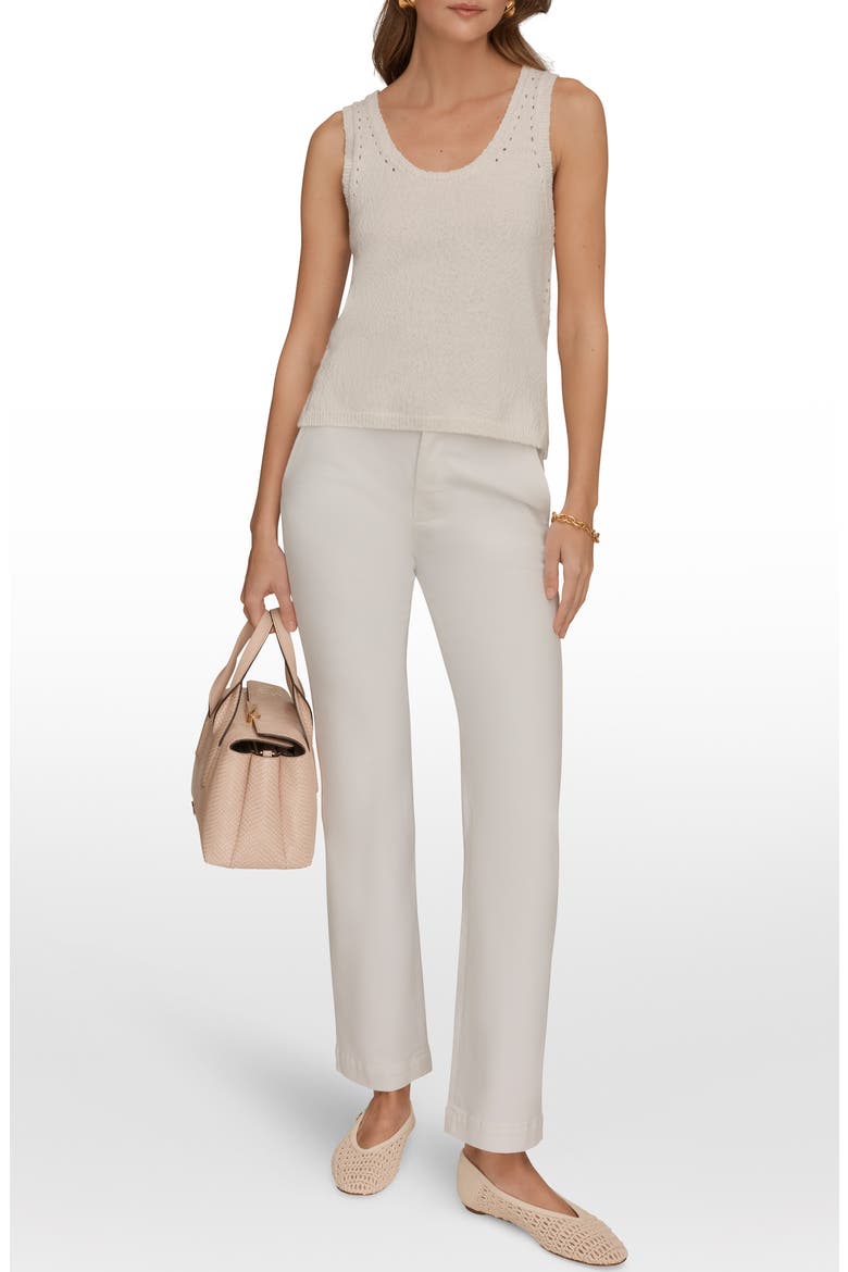 Pointelle Stitch Sweater Tank, Alternate, color, CREAM