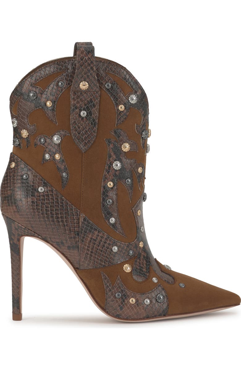 Jessica Simpson Palieve 4 Snakeskin Embossed Bootie, Alternate, color, Light Hickory