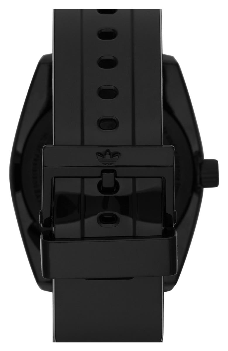 adidas Originals 'Santiago' Metallic Accent Watch, 42mm, Alternate, color, 