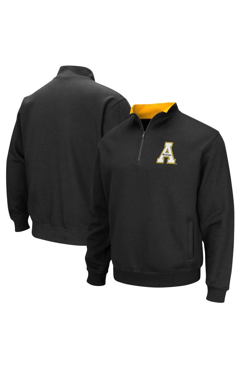 COLOSSEUM Men's Colosseum Black Appalachian State Mountaineers Tortugas Logo Quarter-Zip Pullover Jacket, Alternate, color, Black