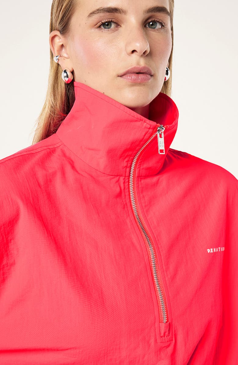 P.E Nation Engage Half Zip Windbreaker, Alternate, color, Diva Pink