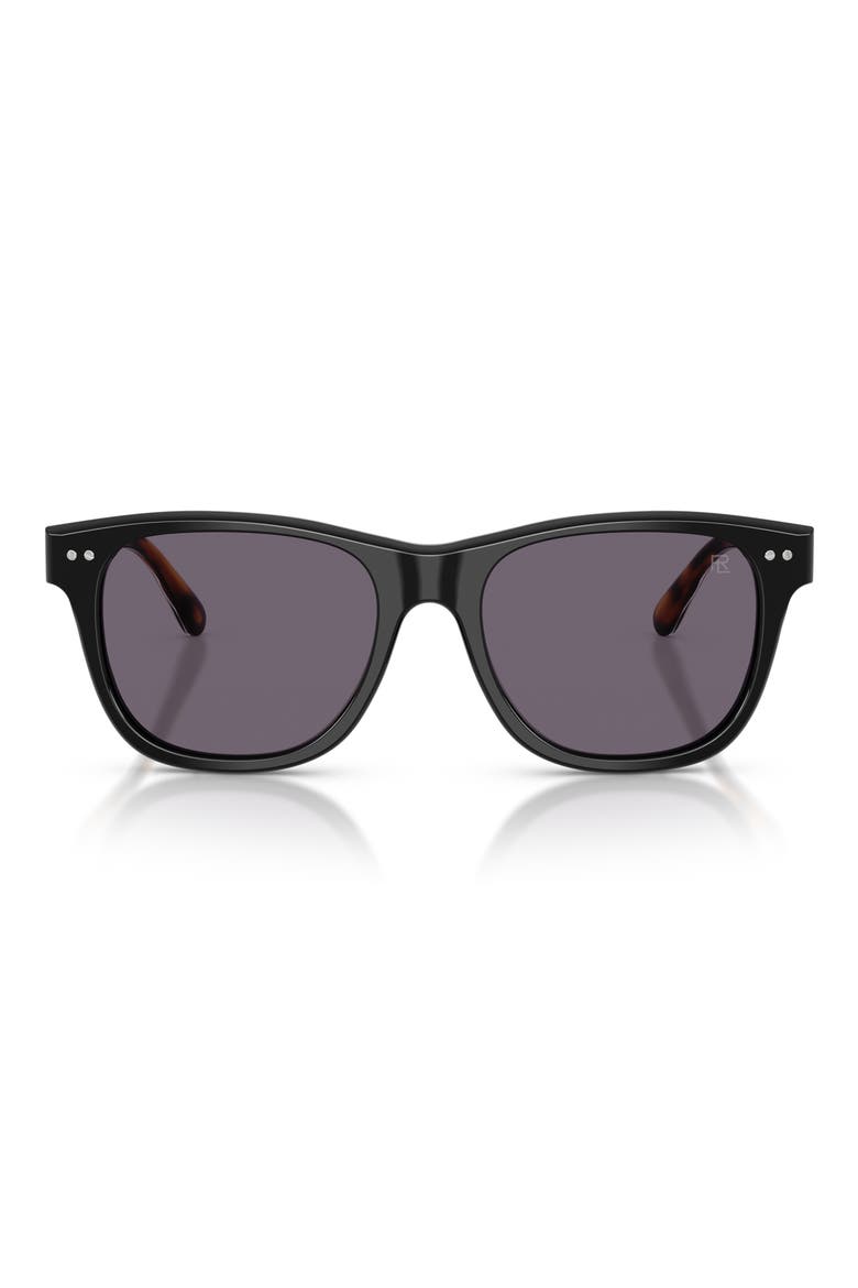 RL8239U 54mm Square Sunglasses, Main, color, SHINY BLACK / PURPLE