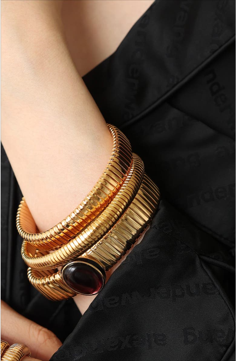 RC RETRO CHIC Wide Gladiatorl Minimalist Bracelet, Alternate, color, Gold