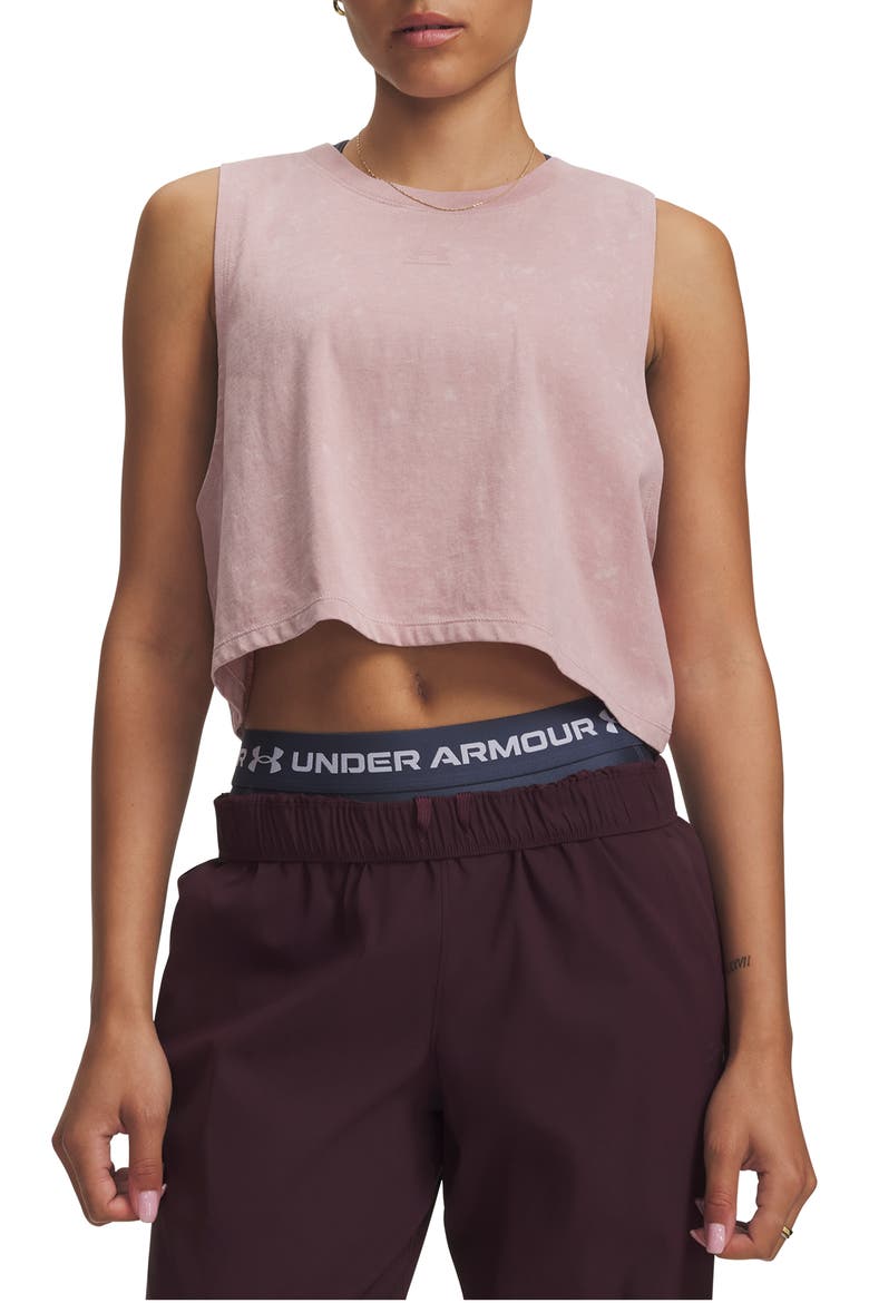 Branded Wash Crop Tank, Main, color, TOURMALINE PINK