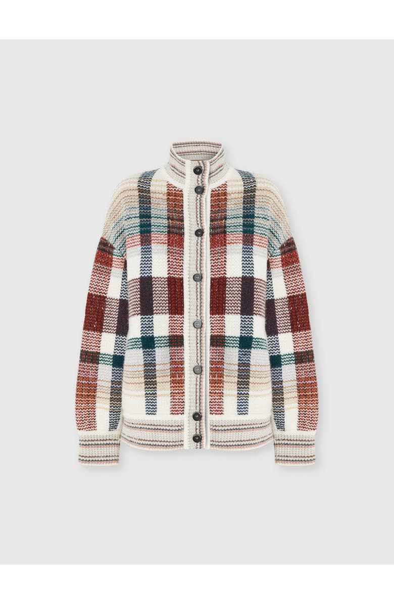 Missoni Oversized Buttoned Cardigan With Check Pattern, Main, color, White
Burgundy