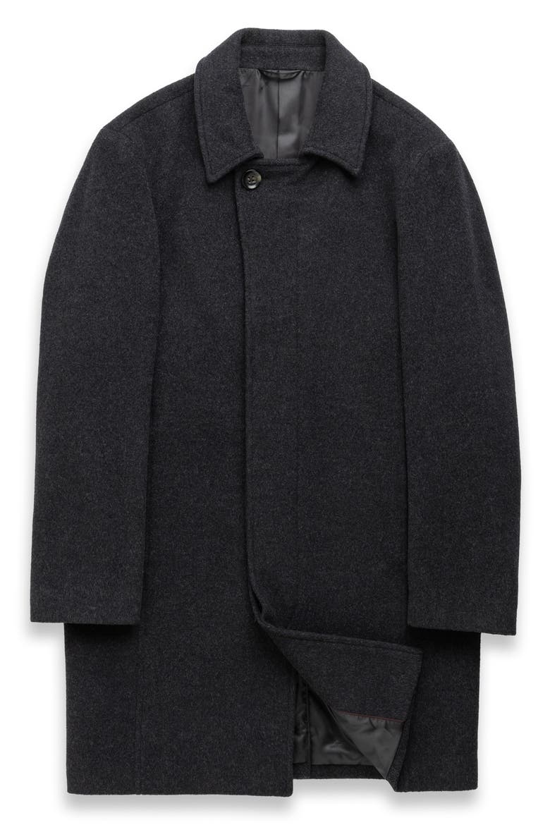 'Archers' Wool Blend Overcoat, Alternate, color, GRANITE