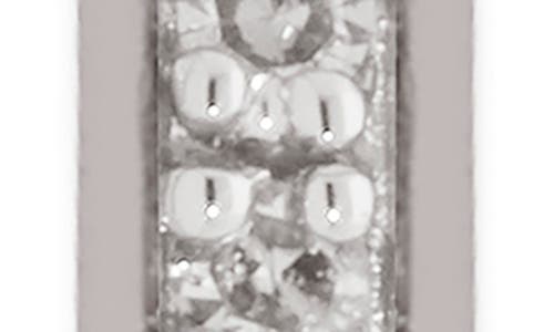 Monica Vinader Signature Skinny Diamond Bar Earrings In Silver