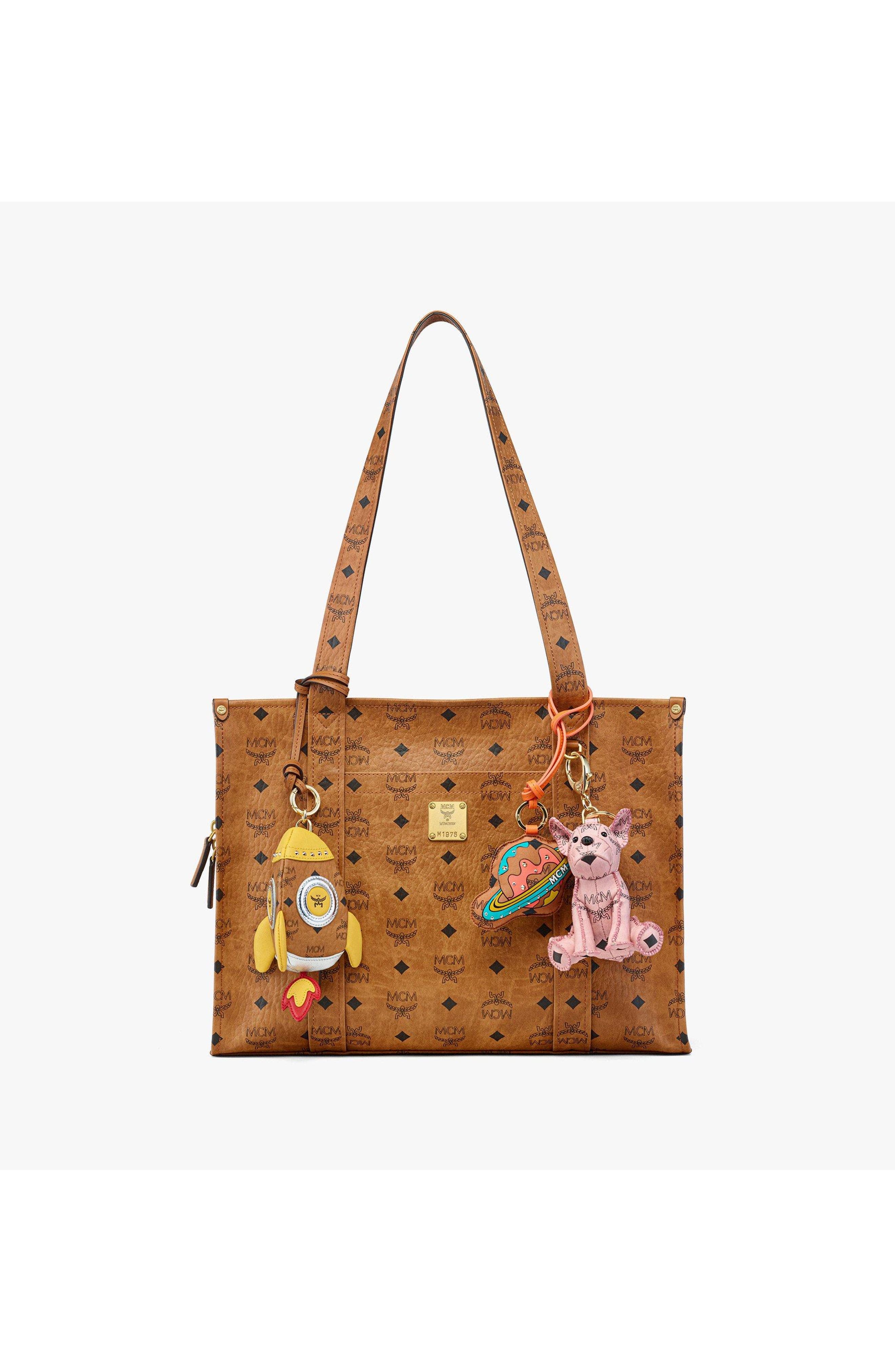 Large Aren School Bag Tote in Visetos, Alternate, color, Cognac
