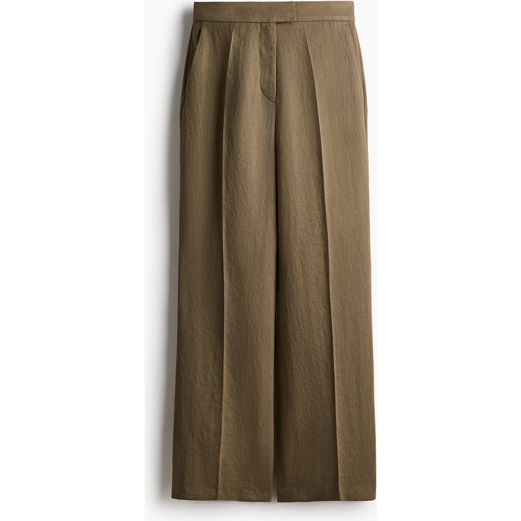 H&m Bootcut Tailored Trousers In Green