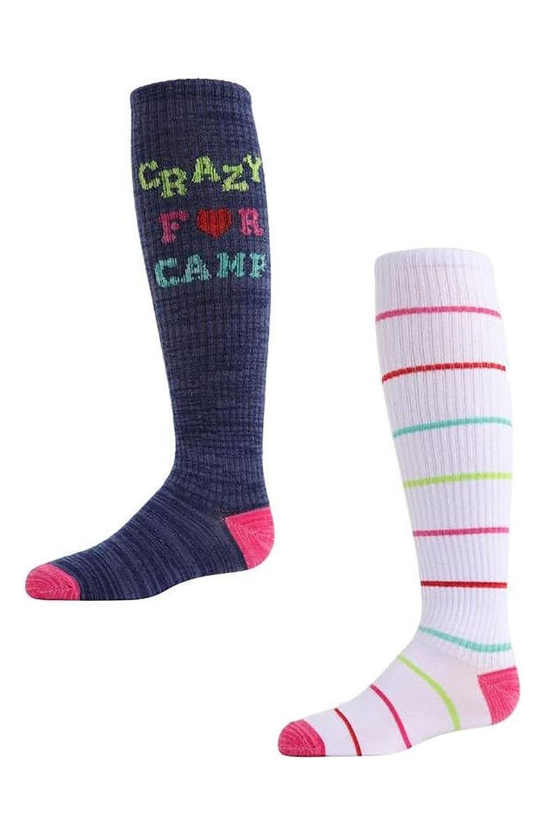 MeMoi Camp Knee High Socks 2-Pack, Main, color, Blue Multi