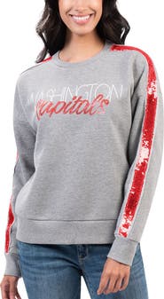 G-III 4HER BY CARL BANKS Women's G-III 4Her by Carl Banks Gray Washington Capitals Penalty Box Pullover Sweatshirt