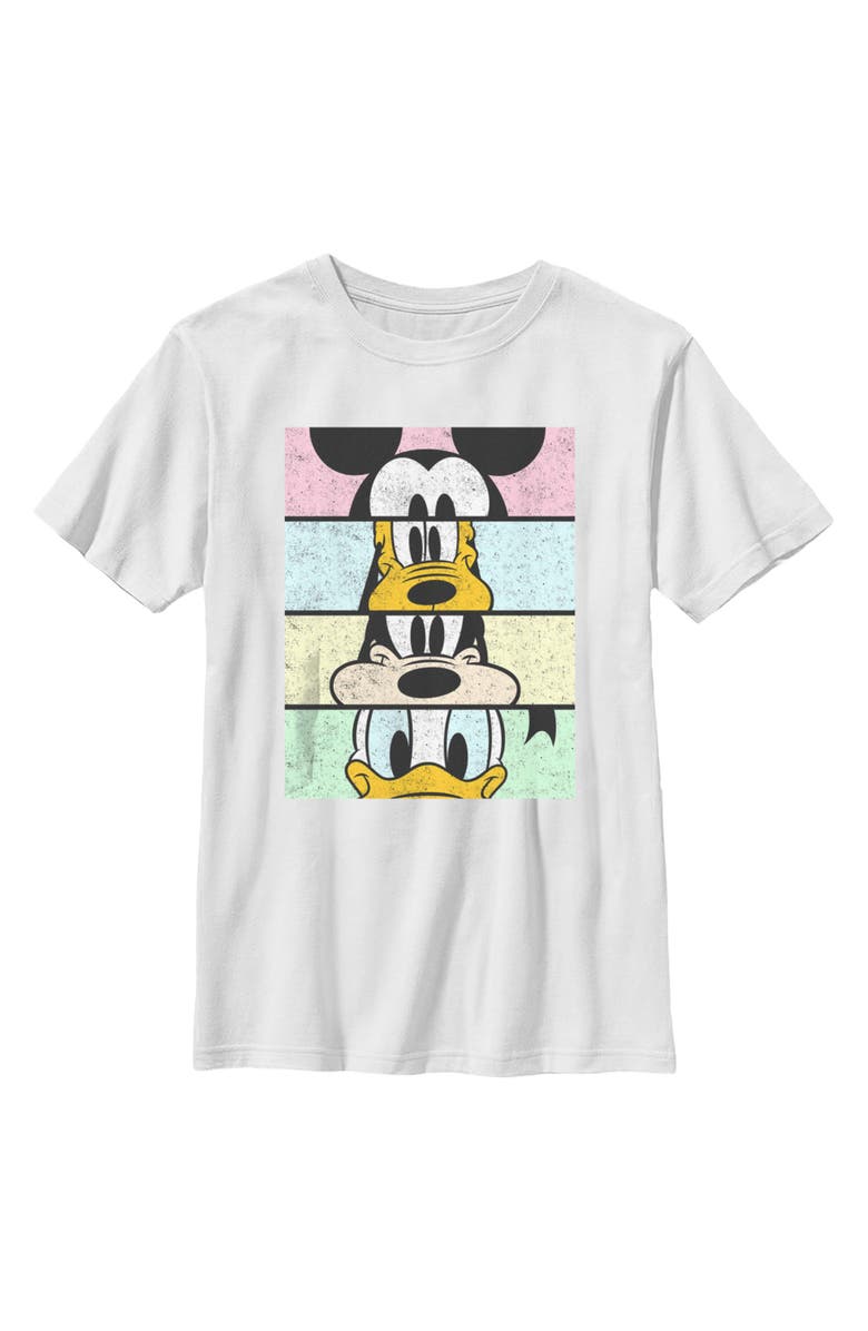 Mickey & Friends Boy's Mickey & Friends Mickey & Friends Cropped Portraits Graphic T-Shirt, Main, color, White