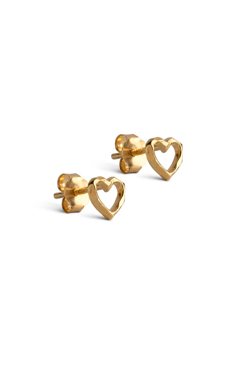 Enamel Copenhagen Organic Heart Studs, Main, color, 925S/Gp/M