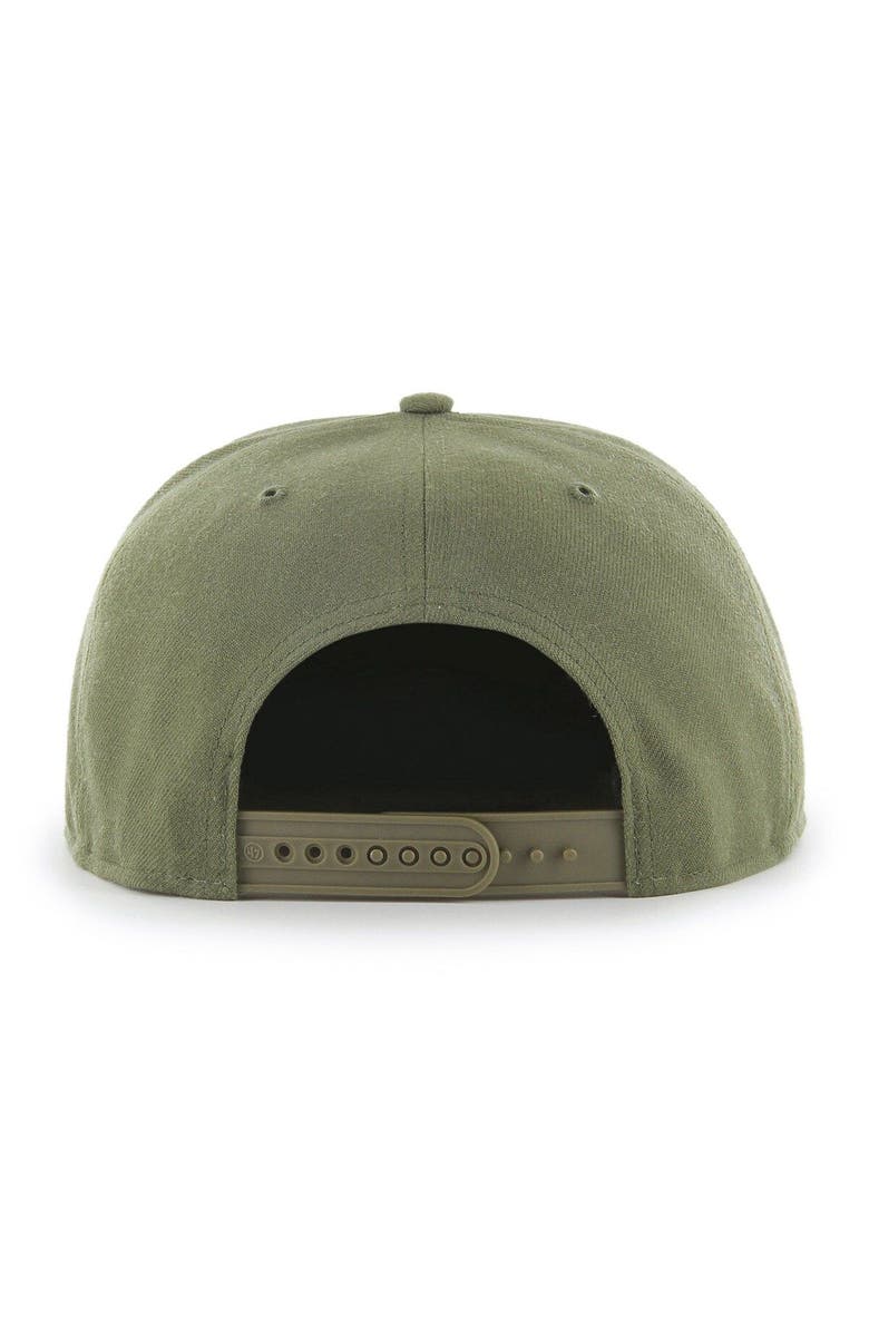 '47 Men's '47 Olive Portland Trail Blazers Ballpark Camo Captain Snapback Hat, Alternate, color, 