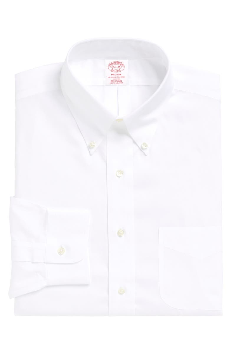 Brooks Brothers Madison Classic Fit Solid Dress Shirt, Main, color, 