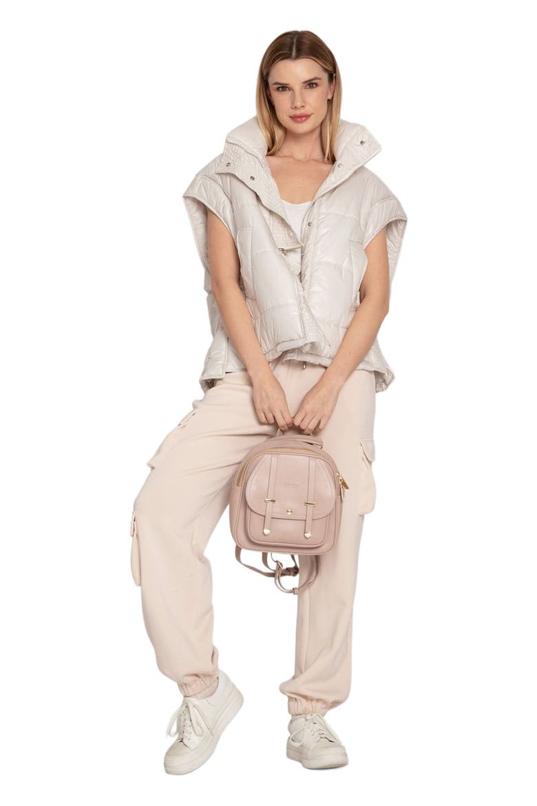 Hypnotized Quilted Puffer Vest, Alternate, color, Cream