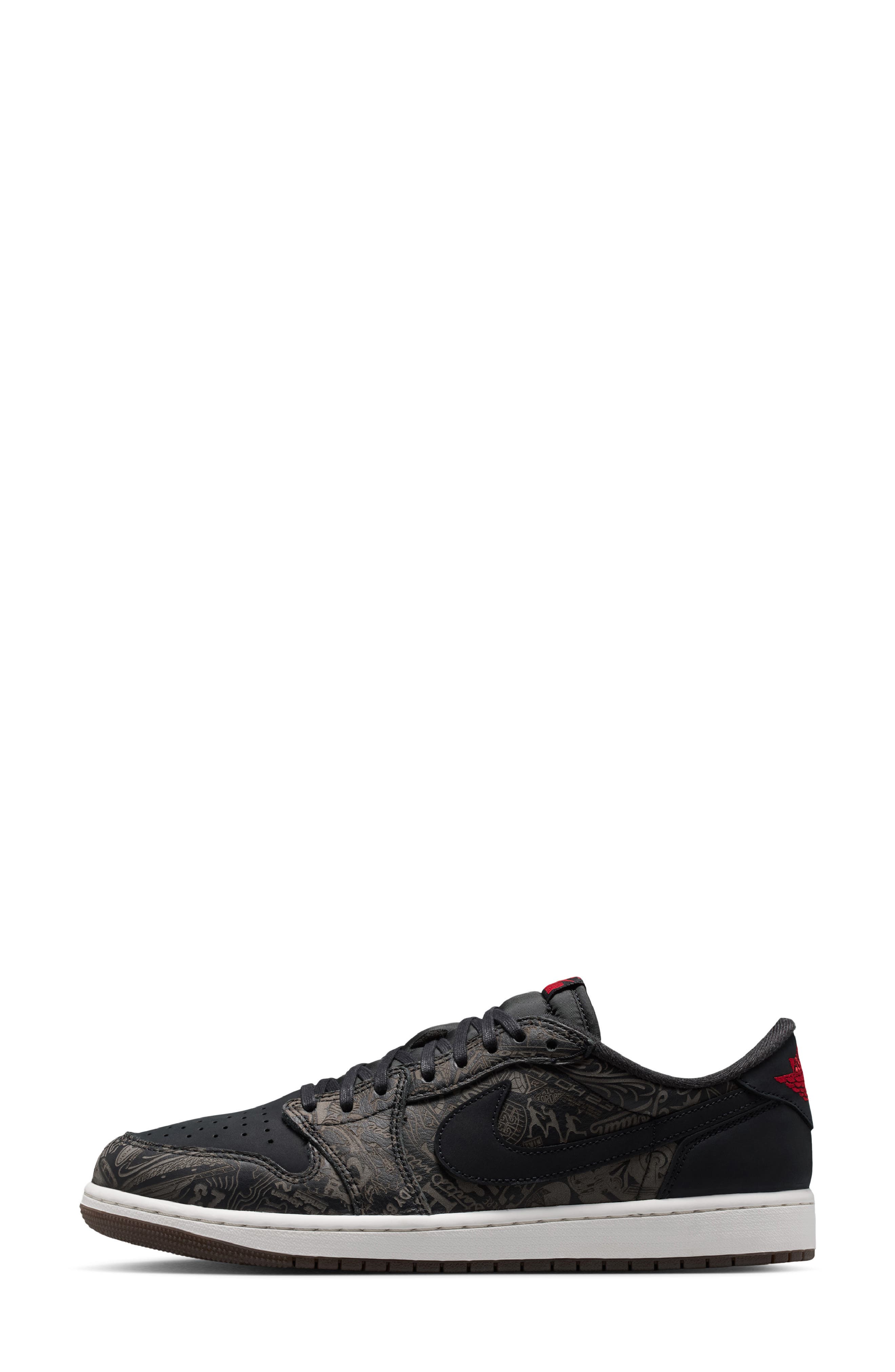 Air Jordan 1 Retro Low OG Sneaker, Alternate, color, BLACK/MULTICOLOR