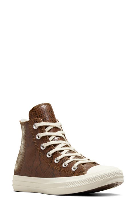 Brown converse fashion for women