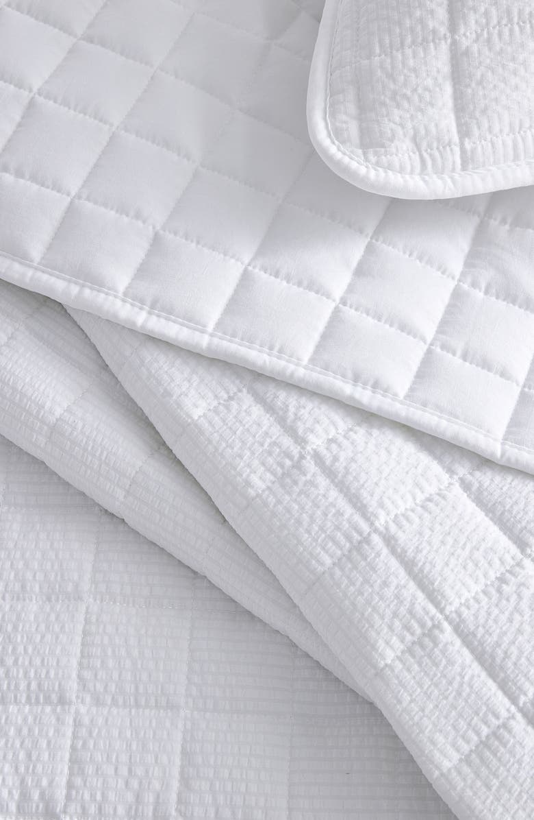 Woven & Weft Seersucker Quilt Set, Alternate, color, White