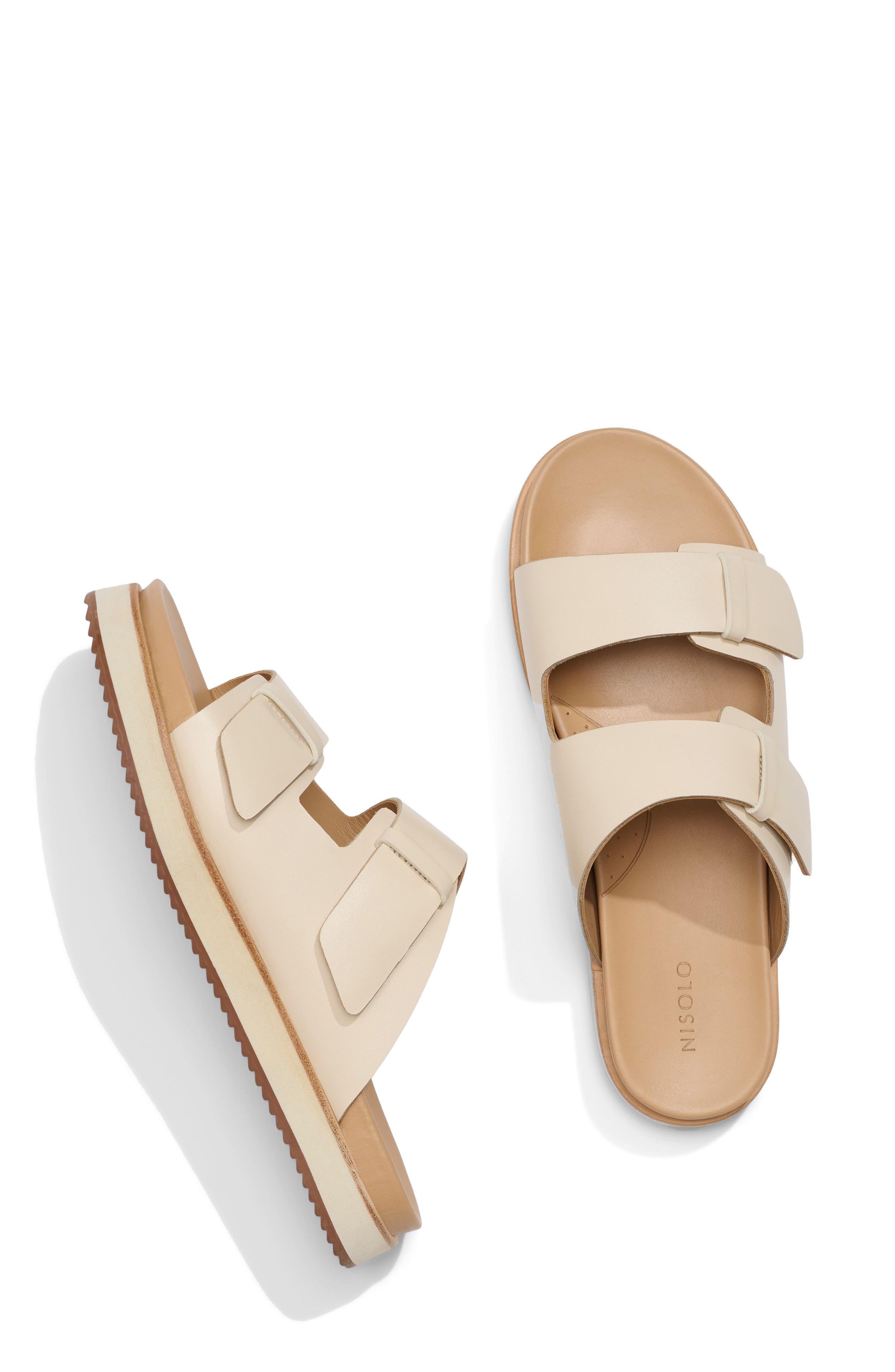 Nisolo Ella Go-To Platform Slide Sandal, Alternate, color, Bone