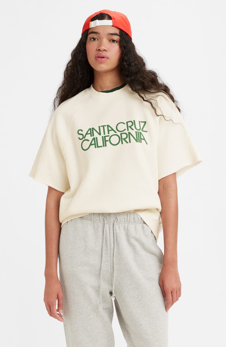 Levi's<sup>®</sup> Gold Tab<sup>™</sup> Short Sleeve Cotton Blend Fleece Graphic Sweatshirt, Alternate, color,