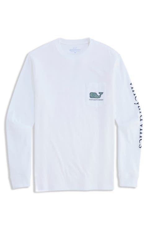 Camo Whale Fill Long Sleeve Pocket Graphic T-Shirt