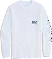 vineyard vines Camo Whale Fill Long Sleeve Pocket Graphic T-Shirt