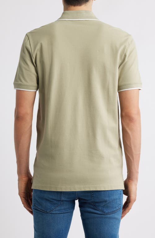 Hugo Boss Hugo Dino Tipped Polo In Open Green