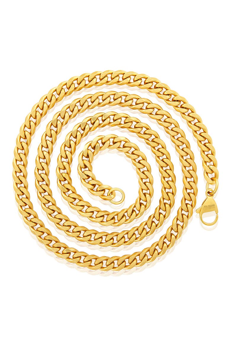 Mens' 6mm Curb Link Chain Necklace, Alternate, color, GOLD
