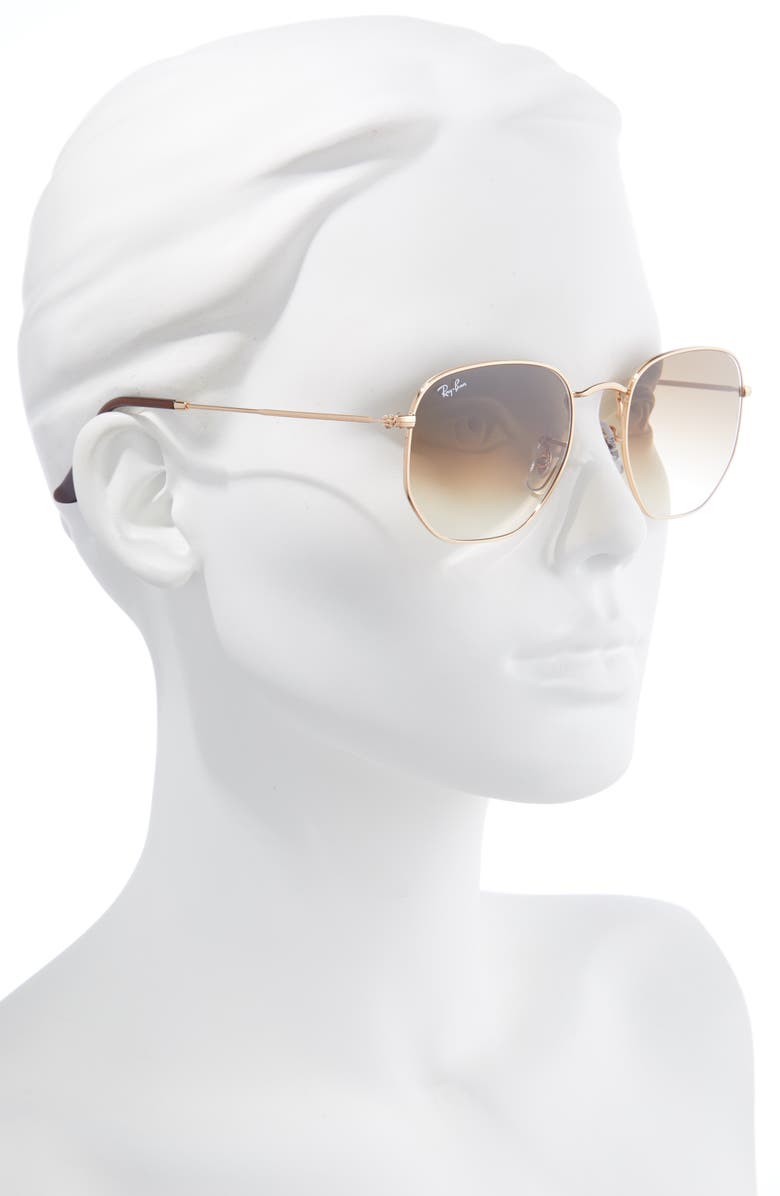 Ray-Ban 54mm Geometric Sunglasses, Alternate, color, Arista/ Clear Gradient Brown