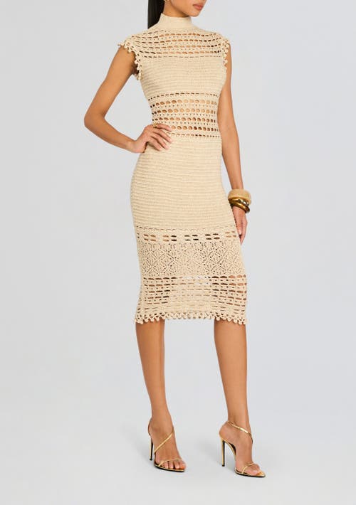 Shop Retroféte Retrofête Mia Dress In Gold/cream