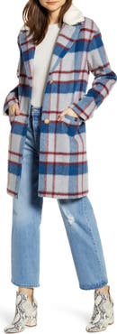 Levi's® Wool Top Coat with Faux Shearling Collar