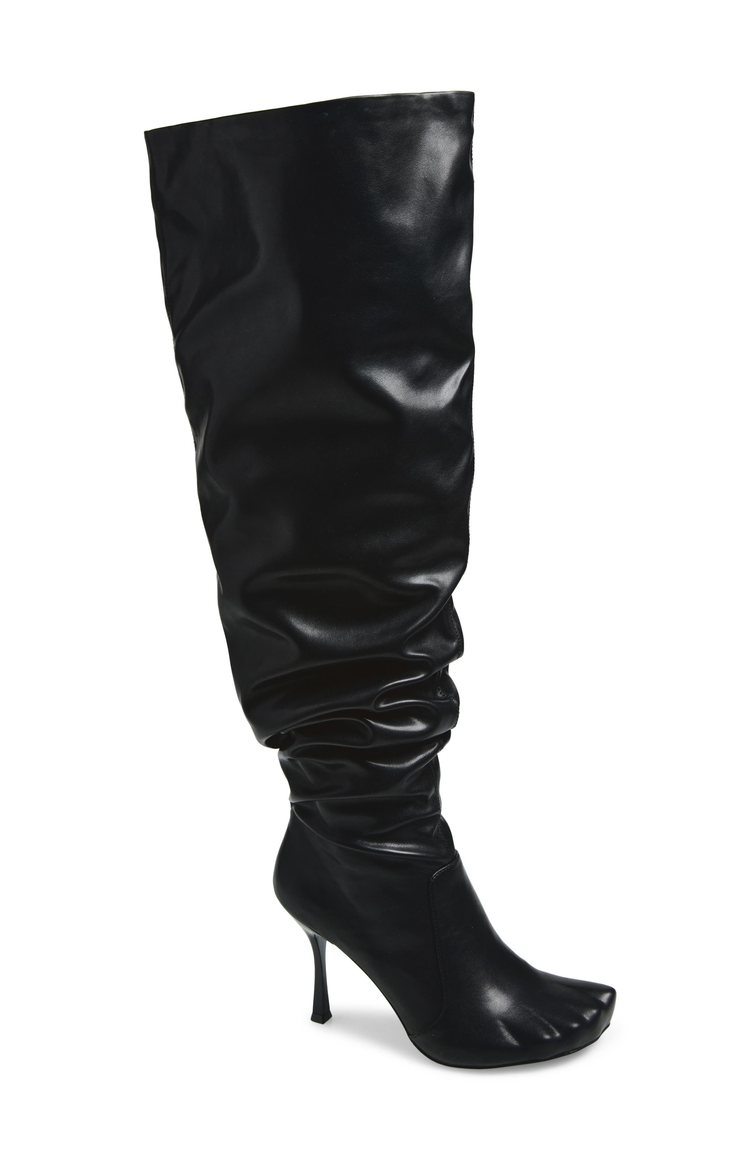 Jeffrey Campbell Conform 2 Embossed Toe Over the Knee Boot, Main, color, Black