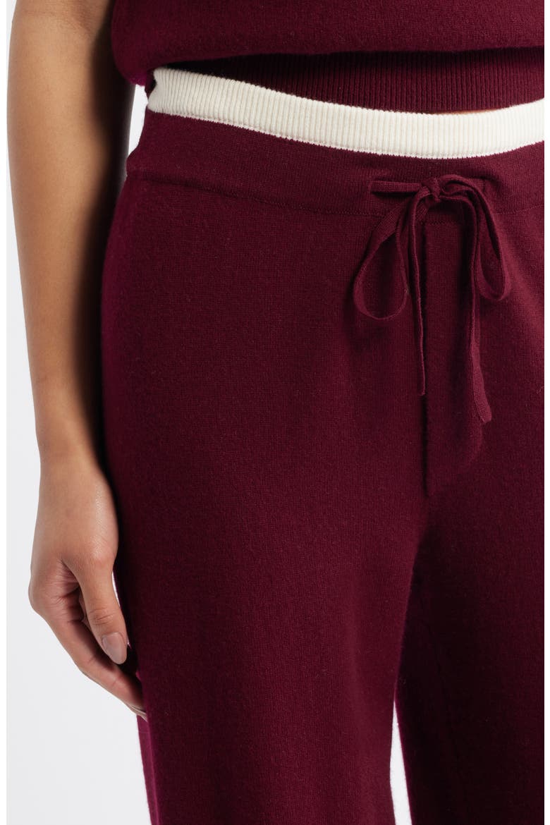 Tove Layered Sweater Pants, Alternate, color, MERLOT