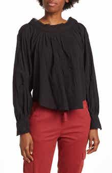 Forgotten Grace Embroidered Peasant Square Neck Top