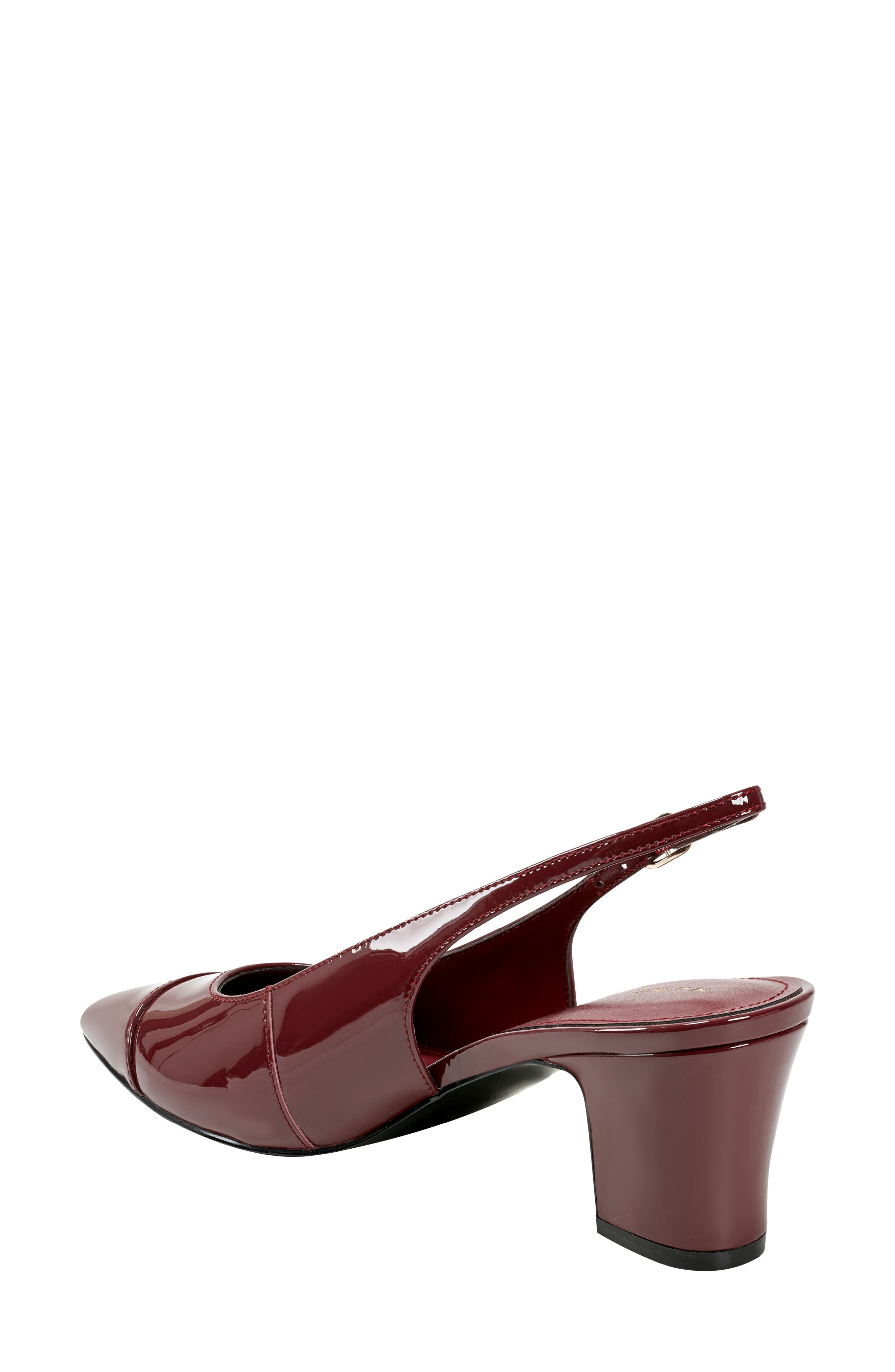 Blakeley Slingback Pointed Toe Pump, Alternate, color, DARK RED