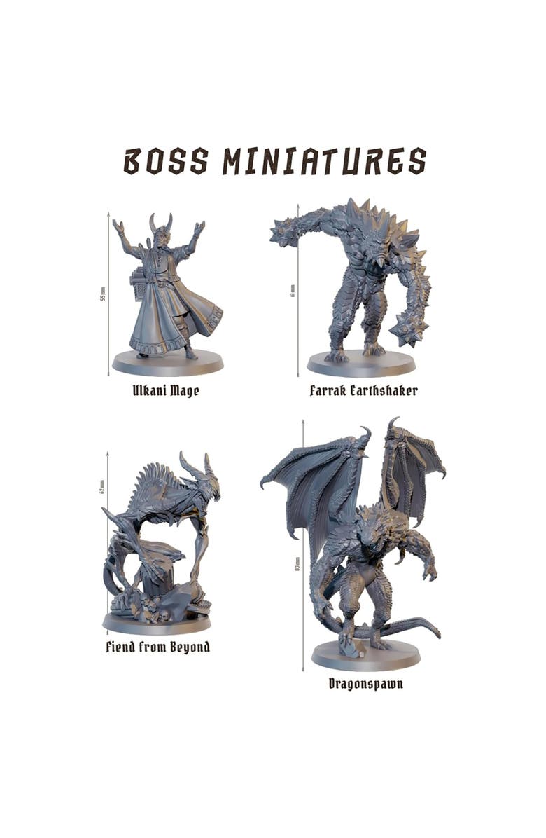 Mighty Boards Fateforge Chronicles of Kaan Boss Miniatures Set, Alternate, color, Multicolored