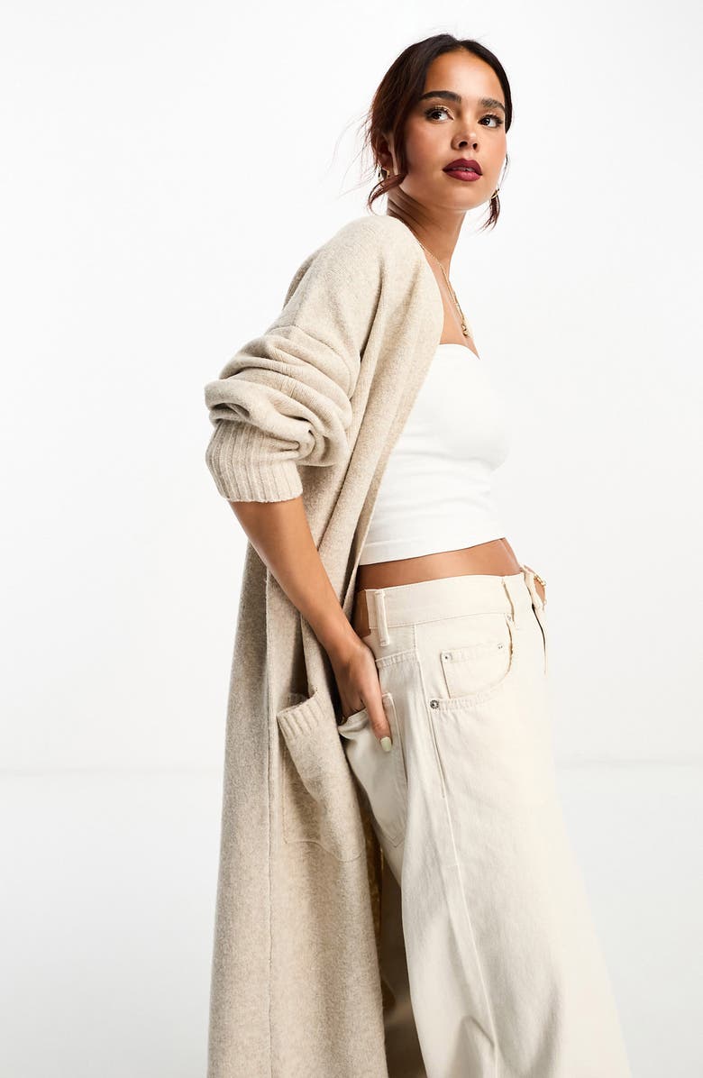 ASOS DESIGN Cardigan Duster, Alternate, color, 